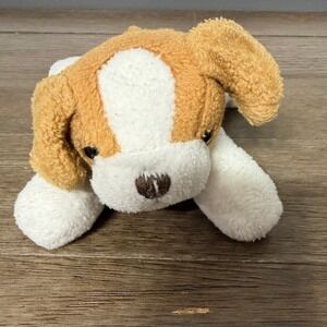 Mary Meyer Pesky Pups Puppy Tan And White Plush Stuffed Animal Toy 8"